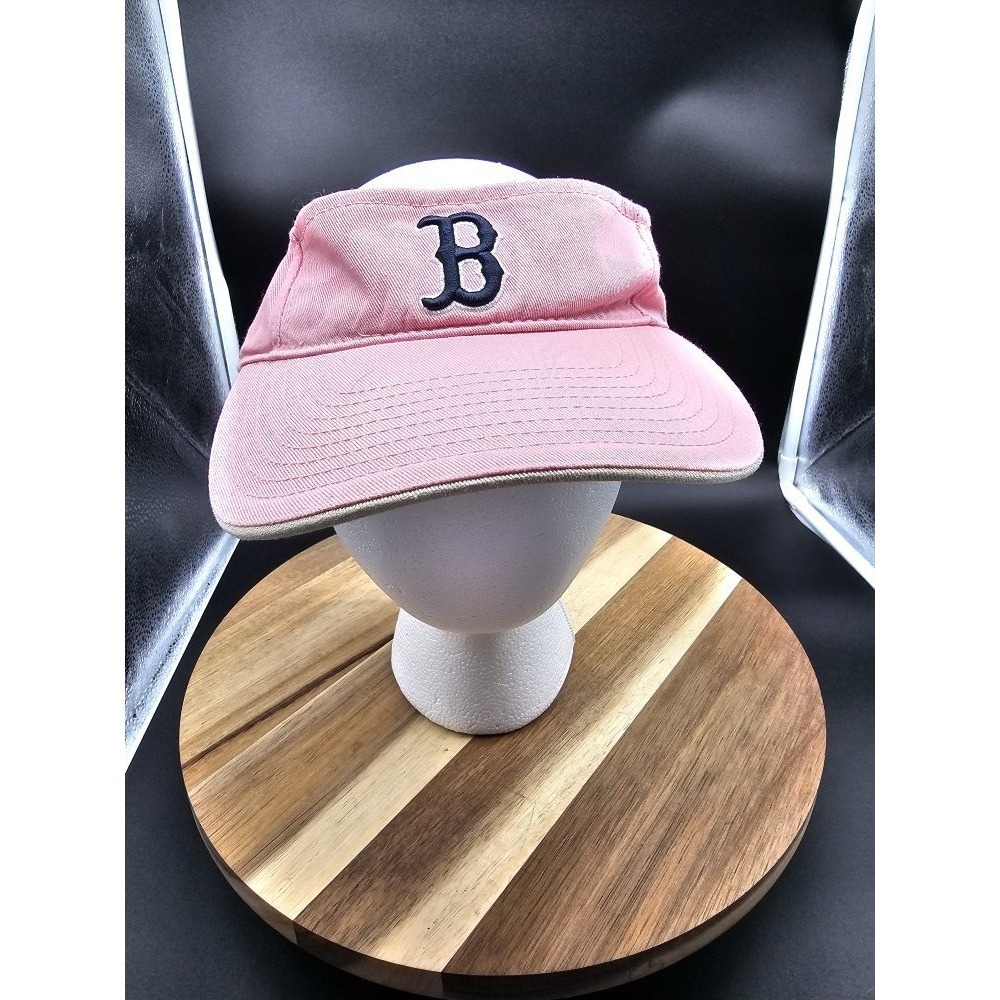 Twins Enterprise MLB‎ Boston Red Sox Logo Visor Womens Adjustable Pink Hat